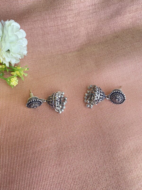 Antique Silver Brass Jhumka