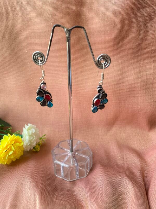 Multi Stone Brass Danglers