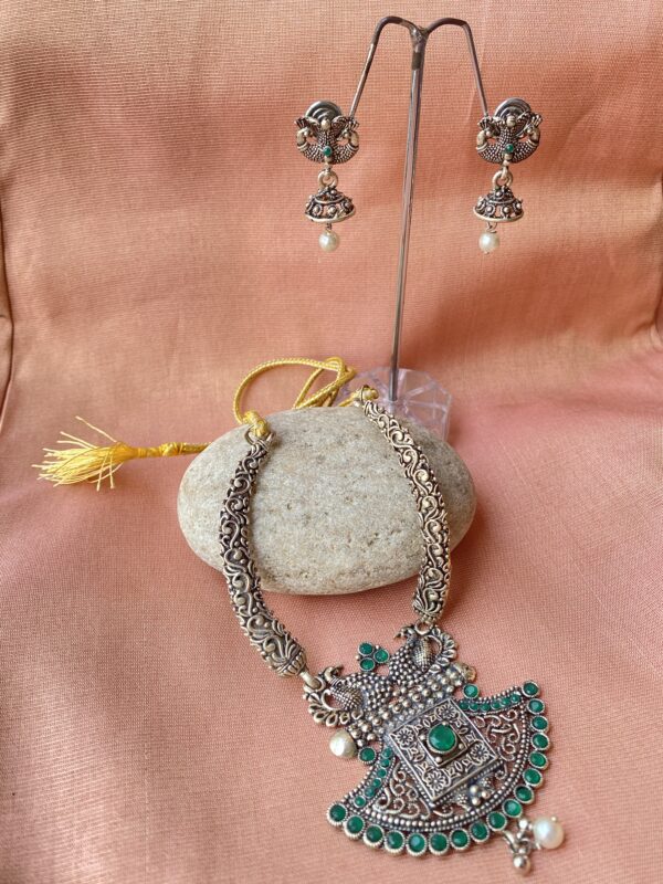 Antique Silver Brass Necklace Set